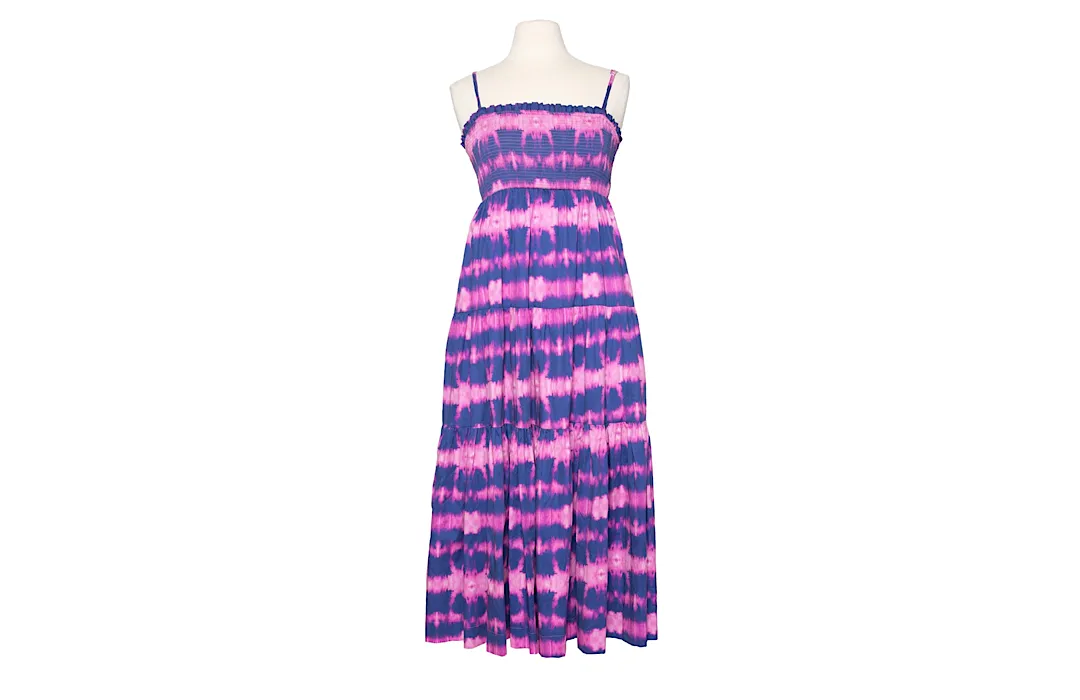 Adult Tie Dye  Dress in Fuchsia/Navy