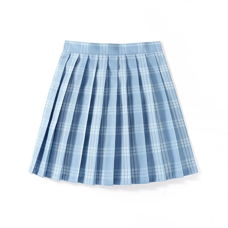 [Air Blue] JK vintage plaid seifuku uniform skirt