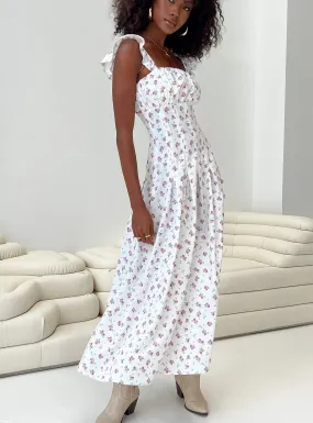 Alver Maxi Dress White Floral