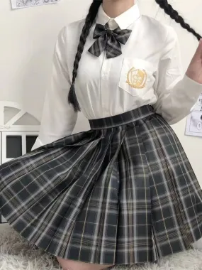 August Olive JK uniform skirt