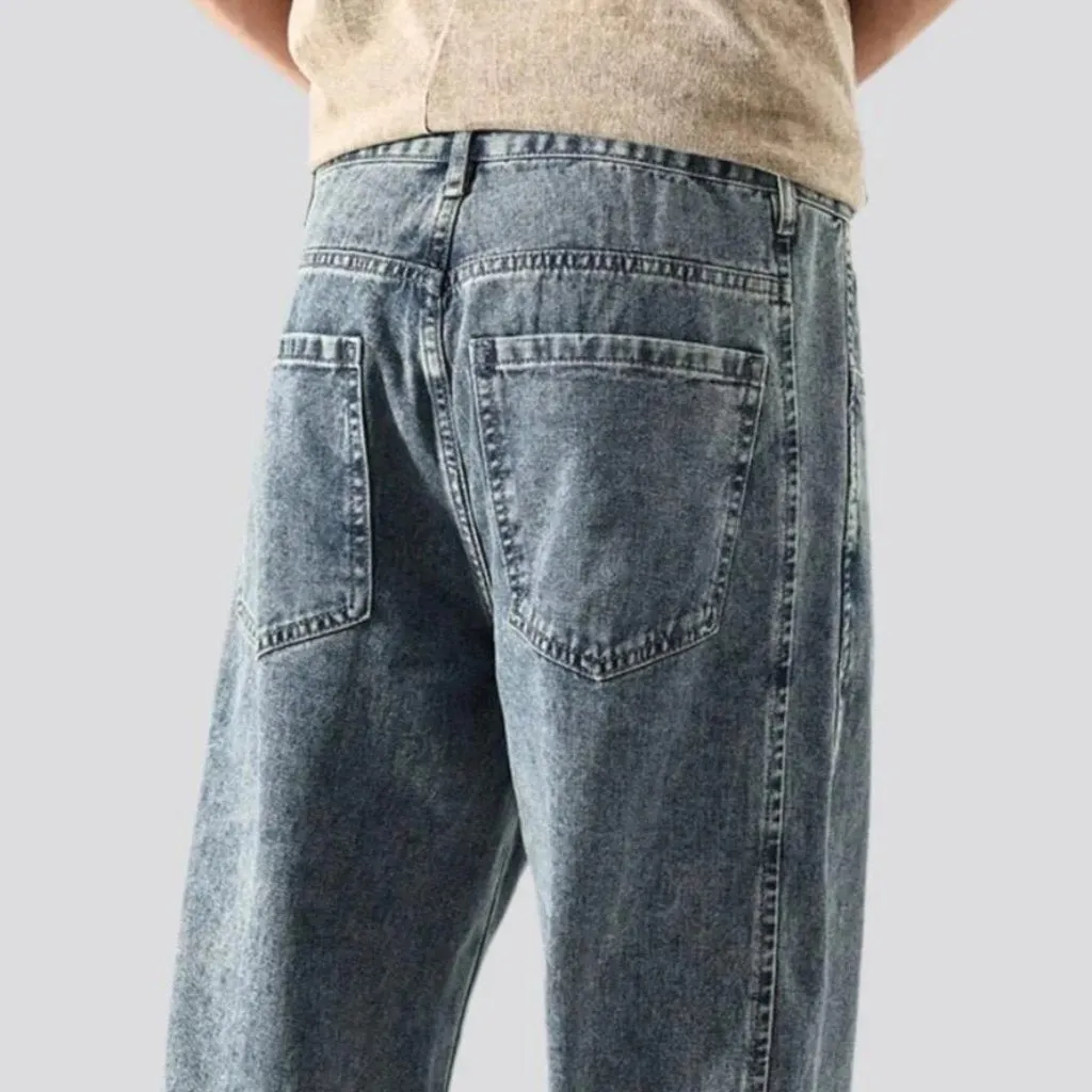 Baggy men stonewashed jeans