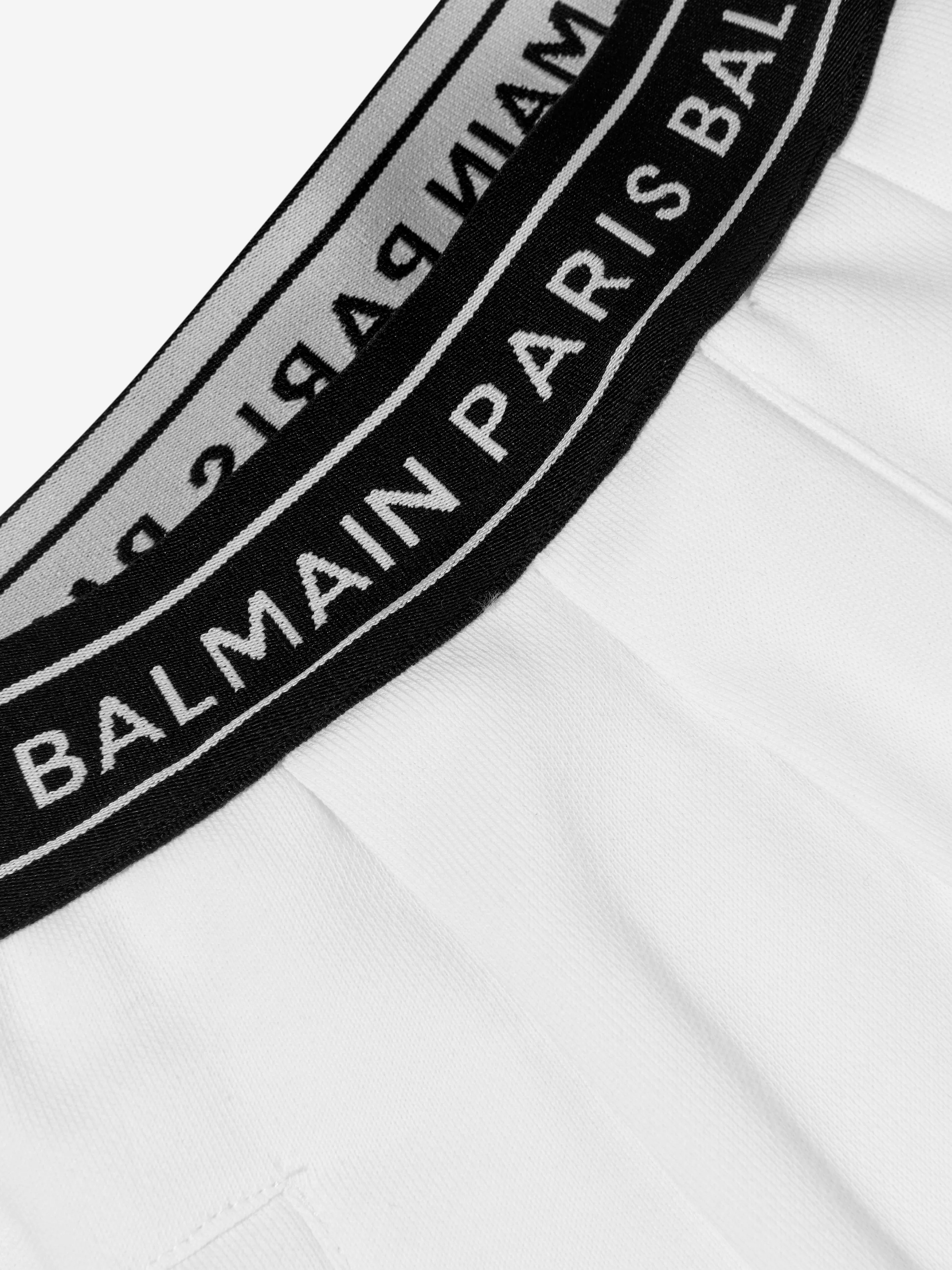 Balmain Boys Logo Joggers in White