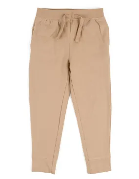 Basic Cotton Joggers - Beige