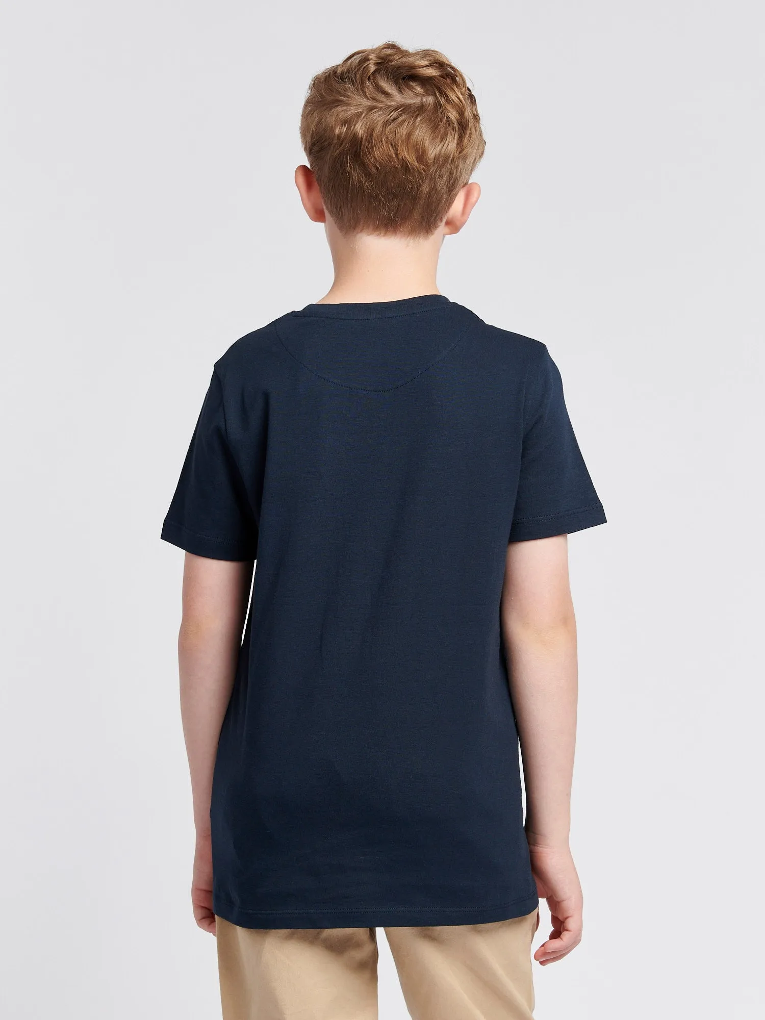 Boys Signature Arch T-Shirt in Dark Sapphire Navy