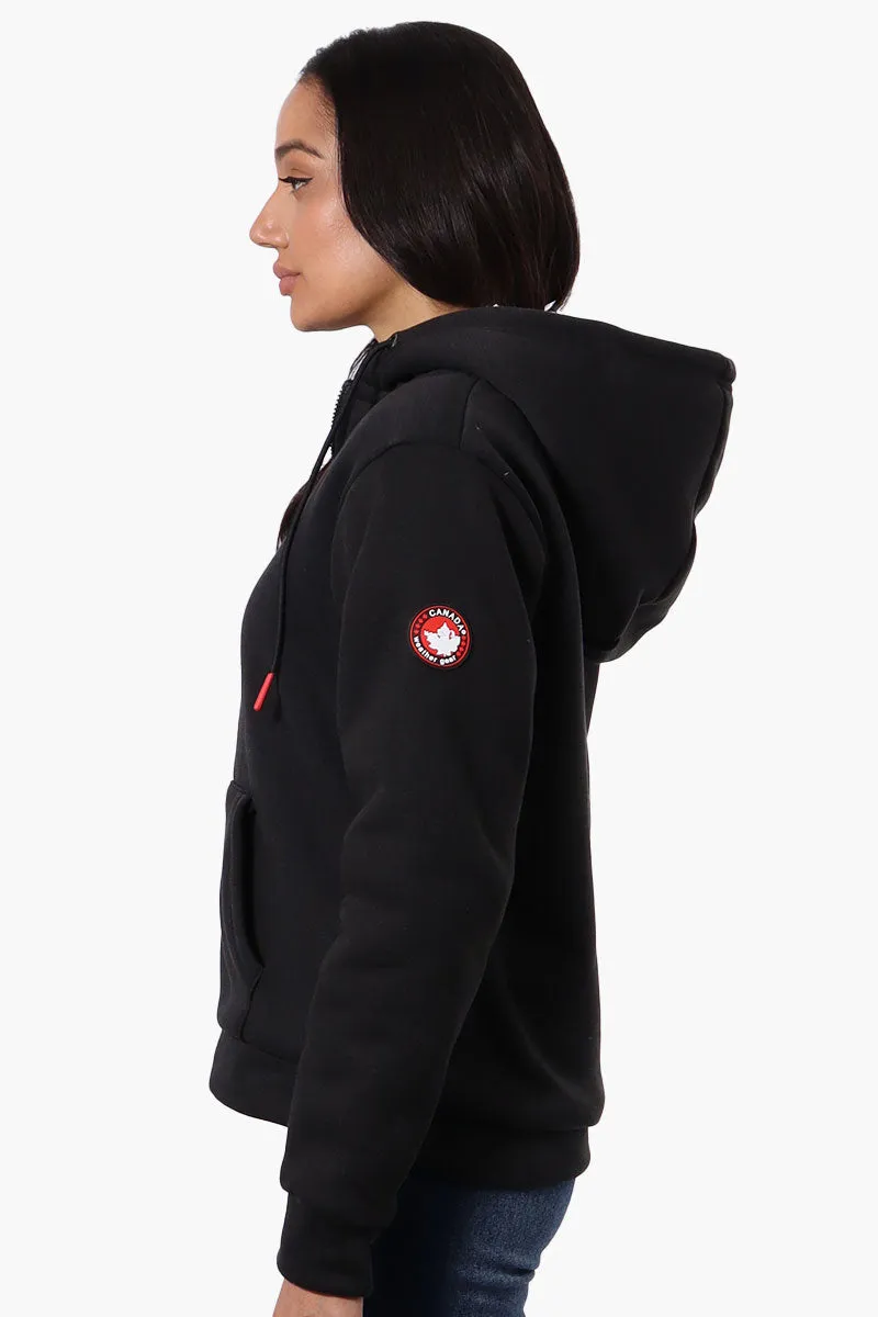 Canada Weather Gear Fleece Lined Zip Up Hoodie - Black