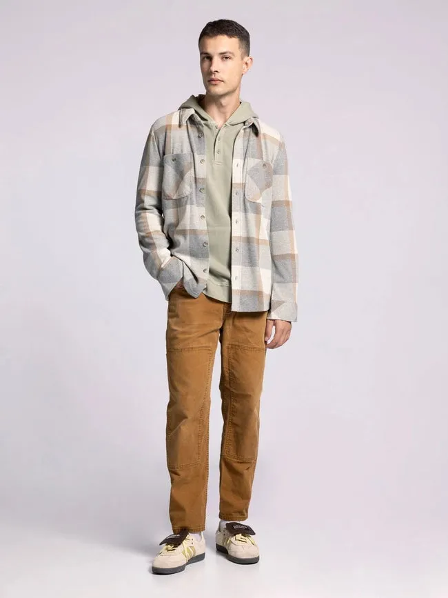 Clark Shirt - Long Sleeve Button Up   GREY BROWN PLAID