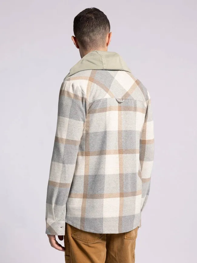 Clark Shirt - Long Sleeve Button Up   GREY BROWN PLAID