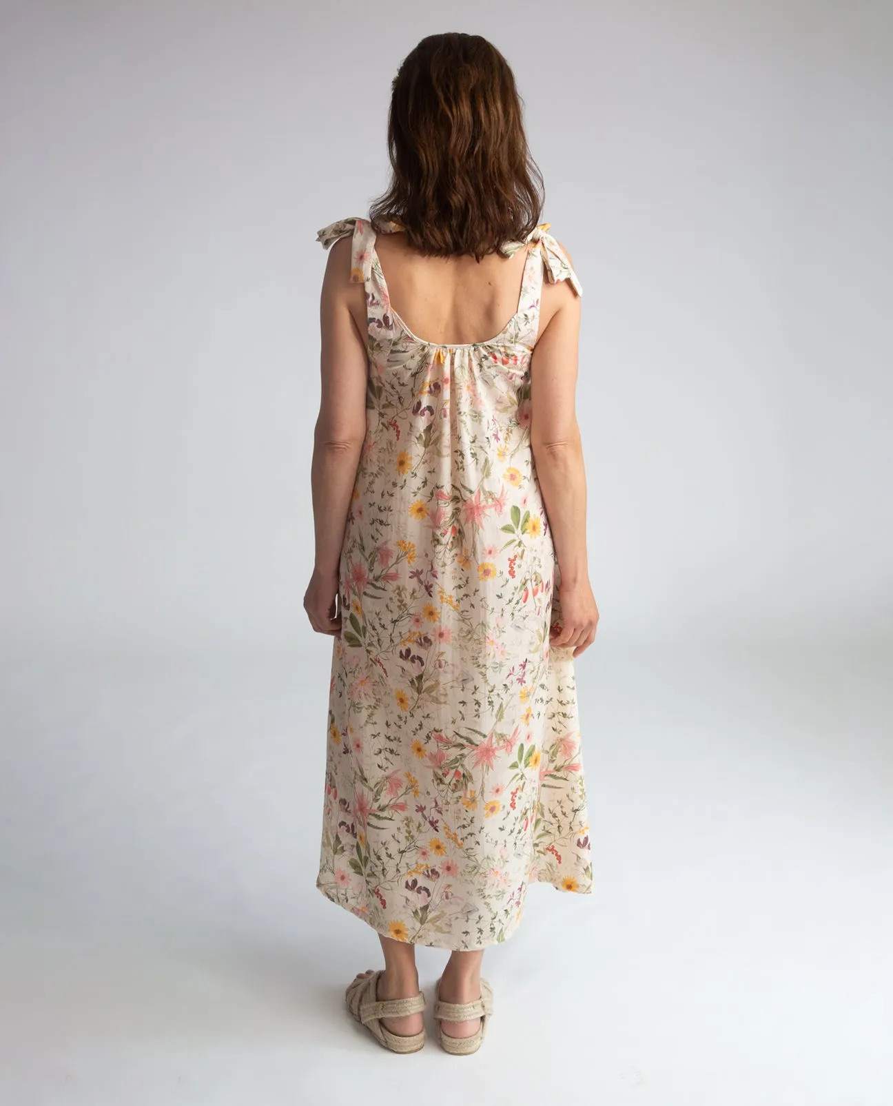 Coral-Paige Tencel Dress In Floral Print