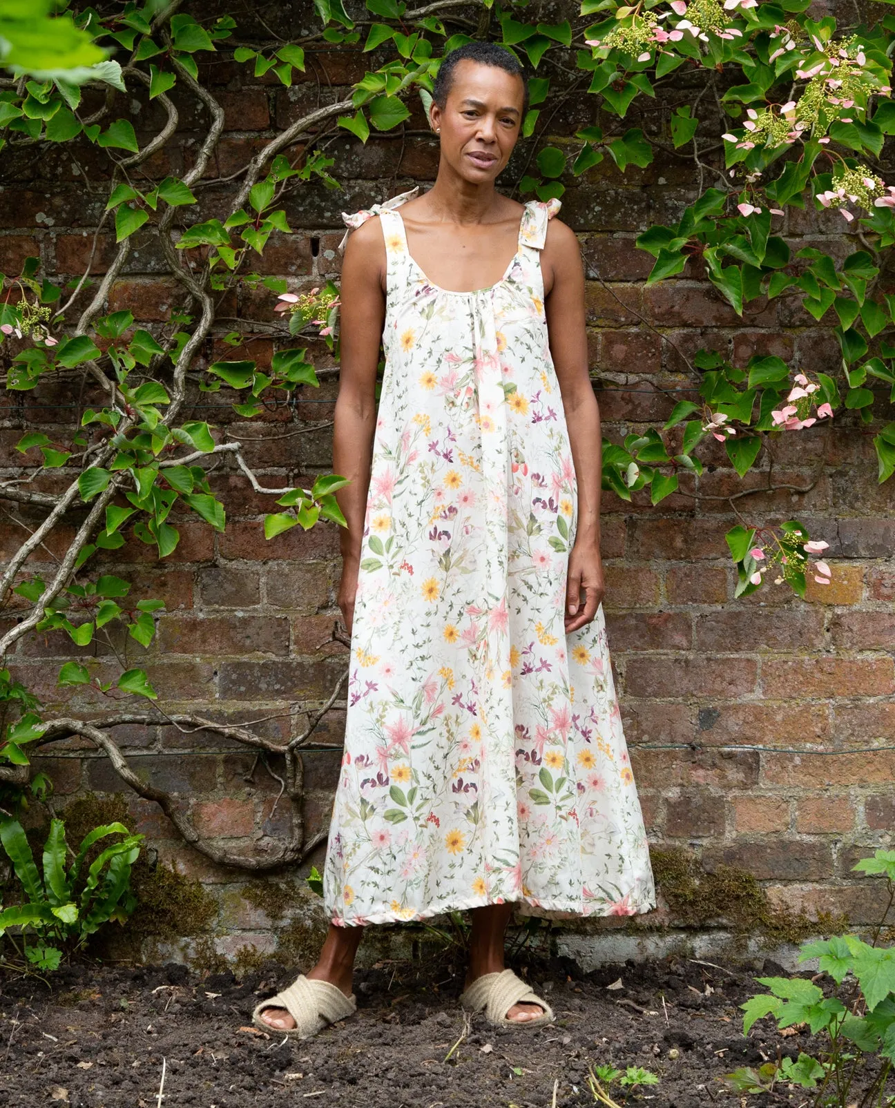 Coral-Paige Tencel Dress In Floral Print