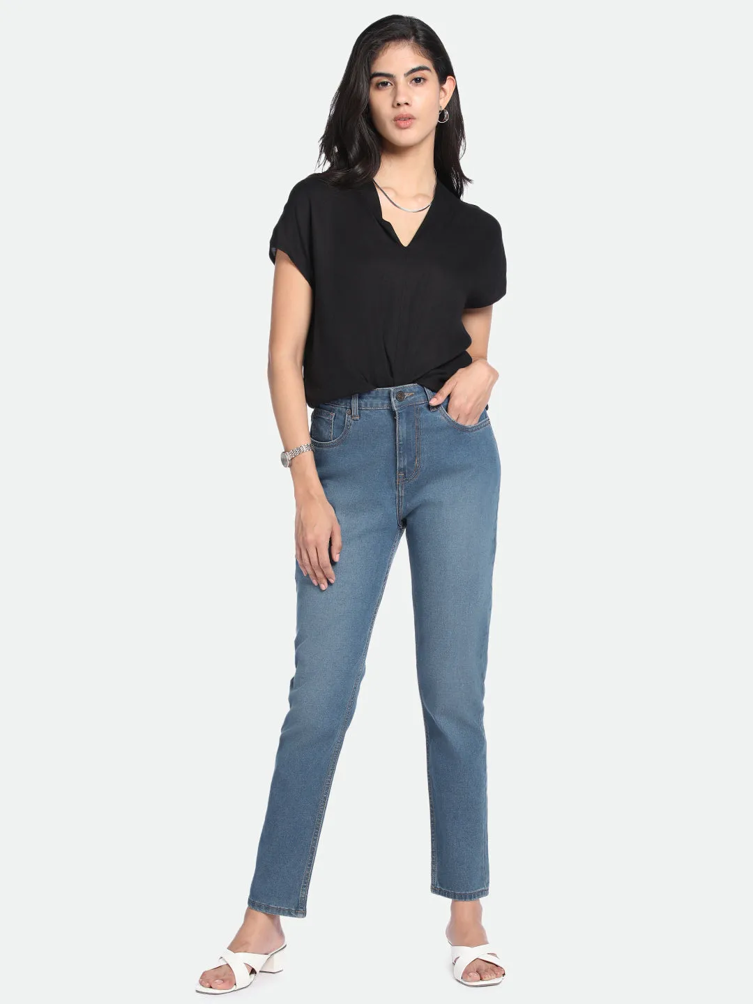 DL Woman Slim Fit High-Rise Light Fade Stretchable Jeans