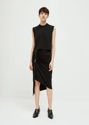 Draped Viscose Wrap Skirt