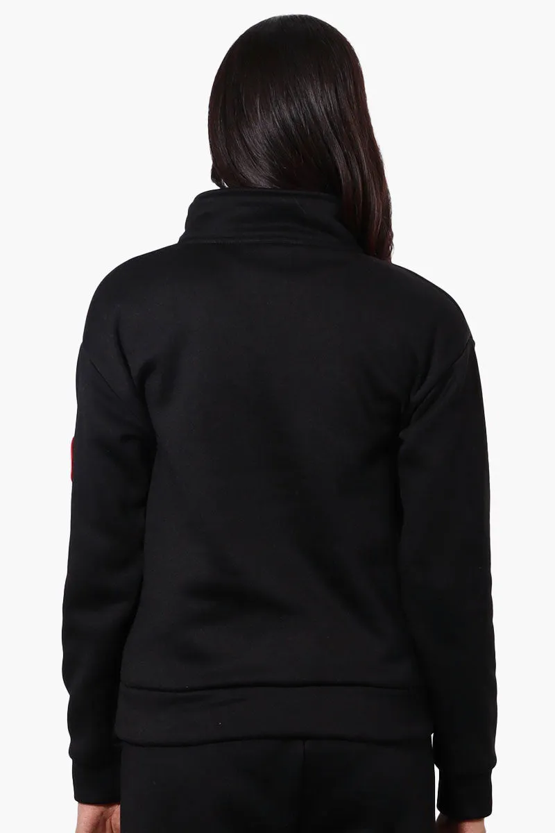 Fahrenheit 1/4 Zip Basic Sweatshirt - Black