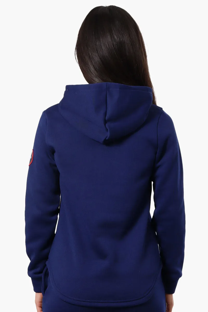 Fahrenheit Basic Henley Hoodie - Navy