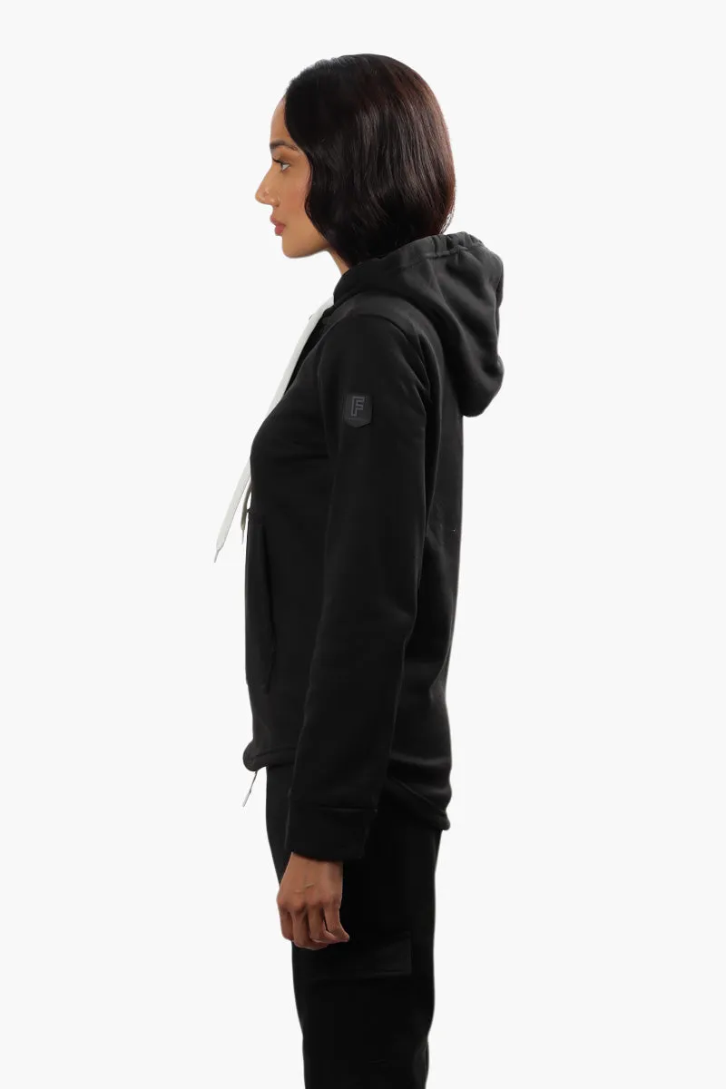 Fahrenheit Fleece Henley Hoodie - Black