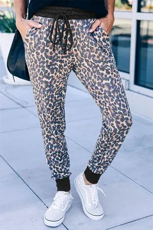 Get Comfy Leopard Joggers