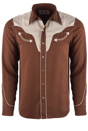 H Bar C Ranchwear San Juan Pearl Snap Shirt - Brown