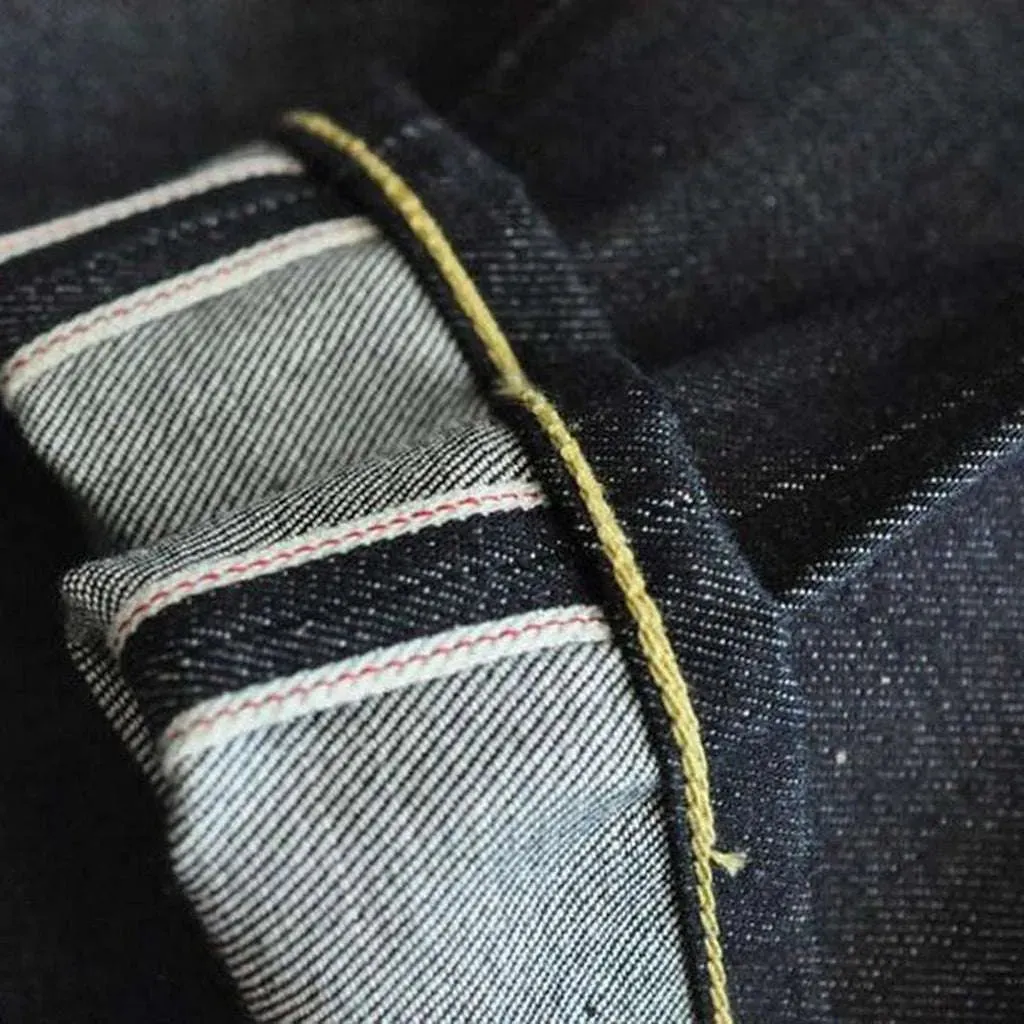 High-quality dark men's jeans