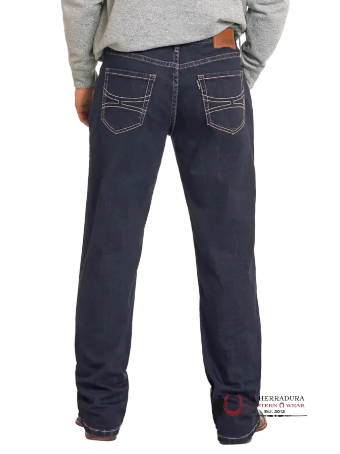 HOOEY  ROCK&ROLLRELAXED FIT STACKABLE BOOTCUT JEANS - DARK WASH