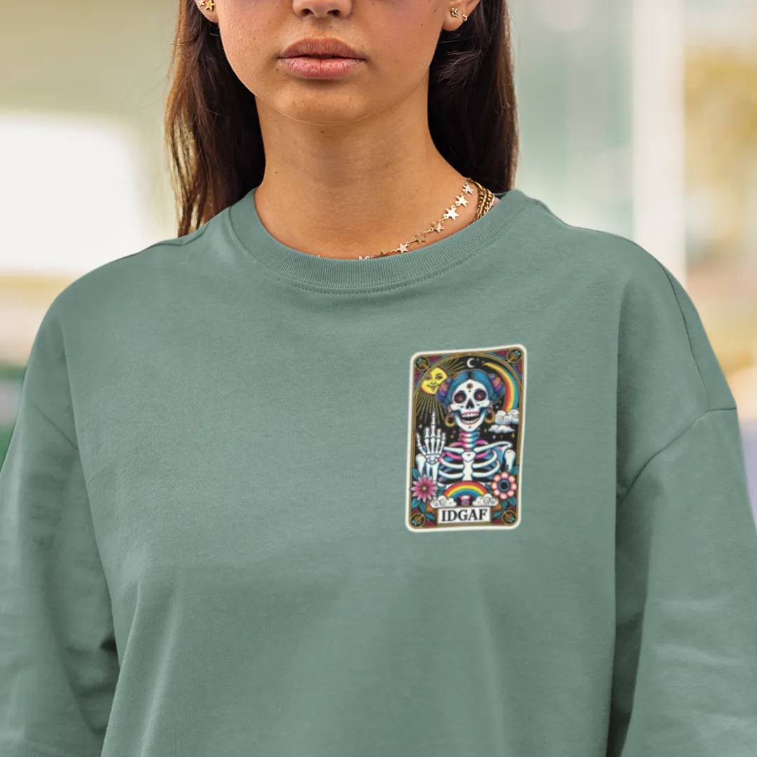 IDGAF Tarot Card Oversized Tshirt