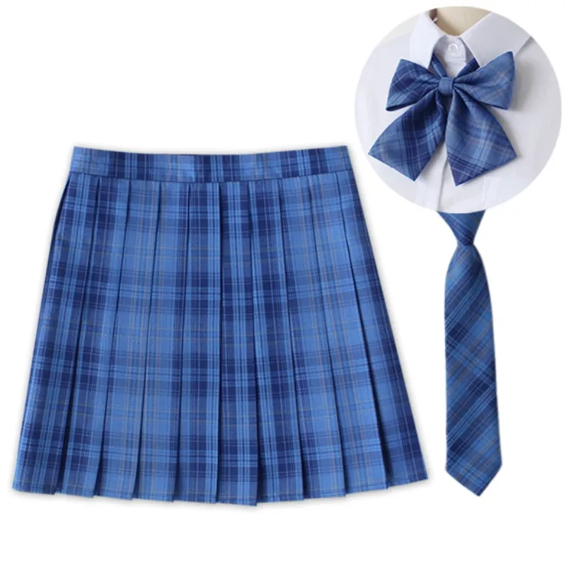 [Island Blue] JK vintage plaid uniform skirt