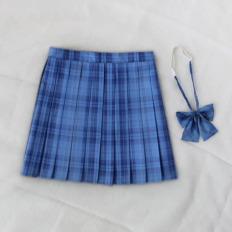 [Island Blue] JK vintage plaid uniform skirt