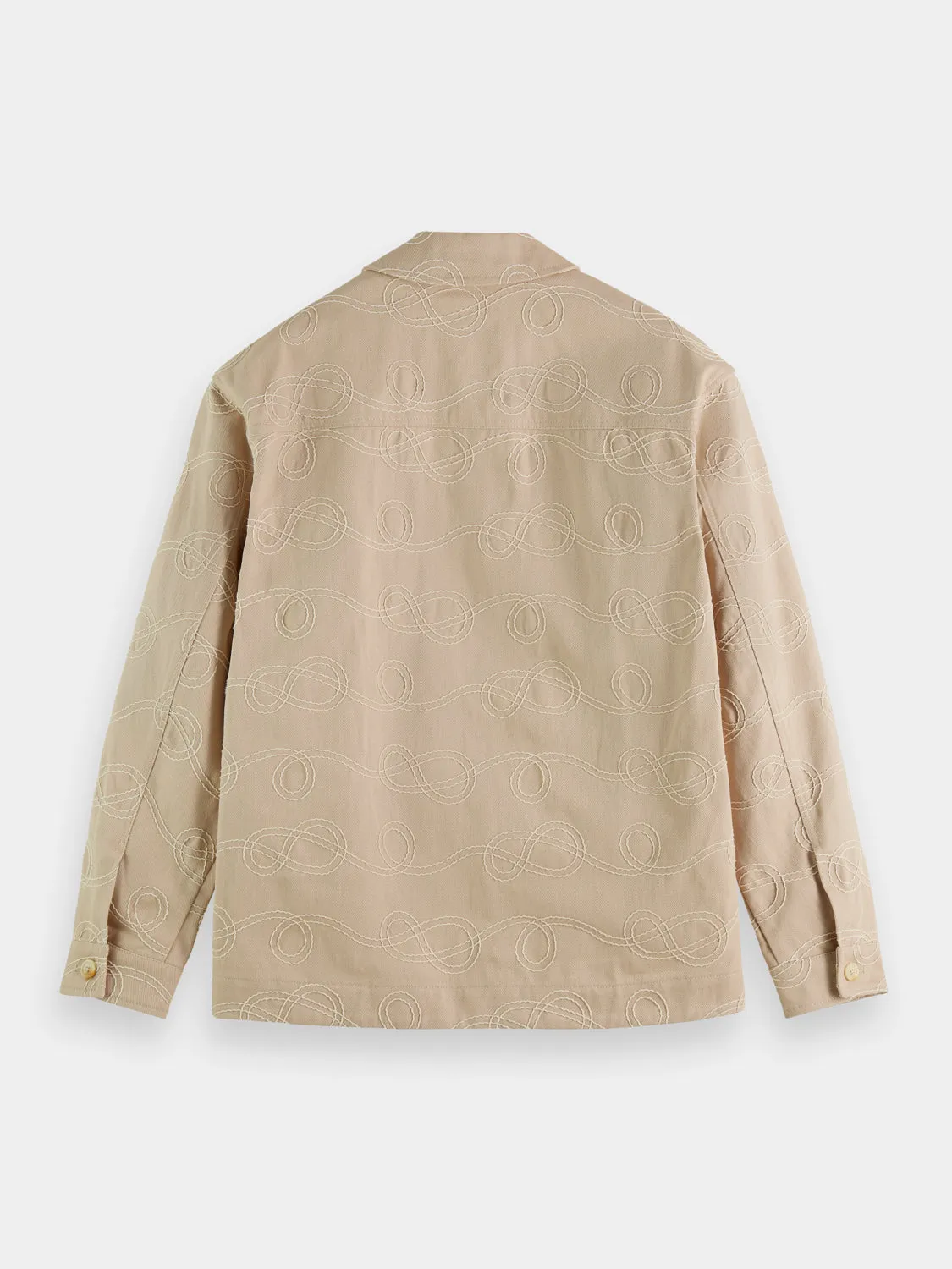 Jacquard twill overshirt jacket