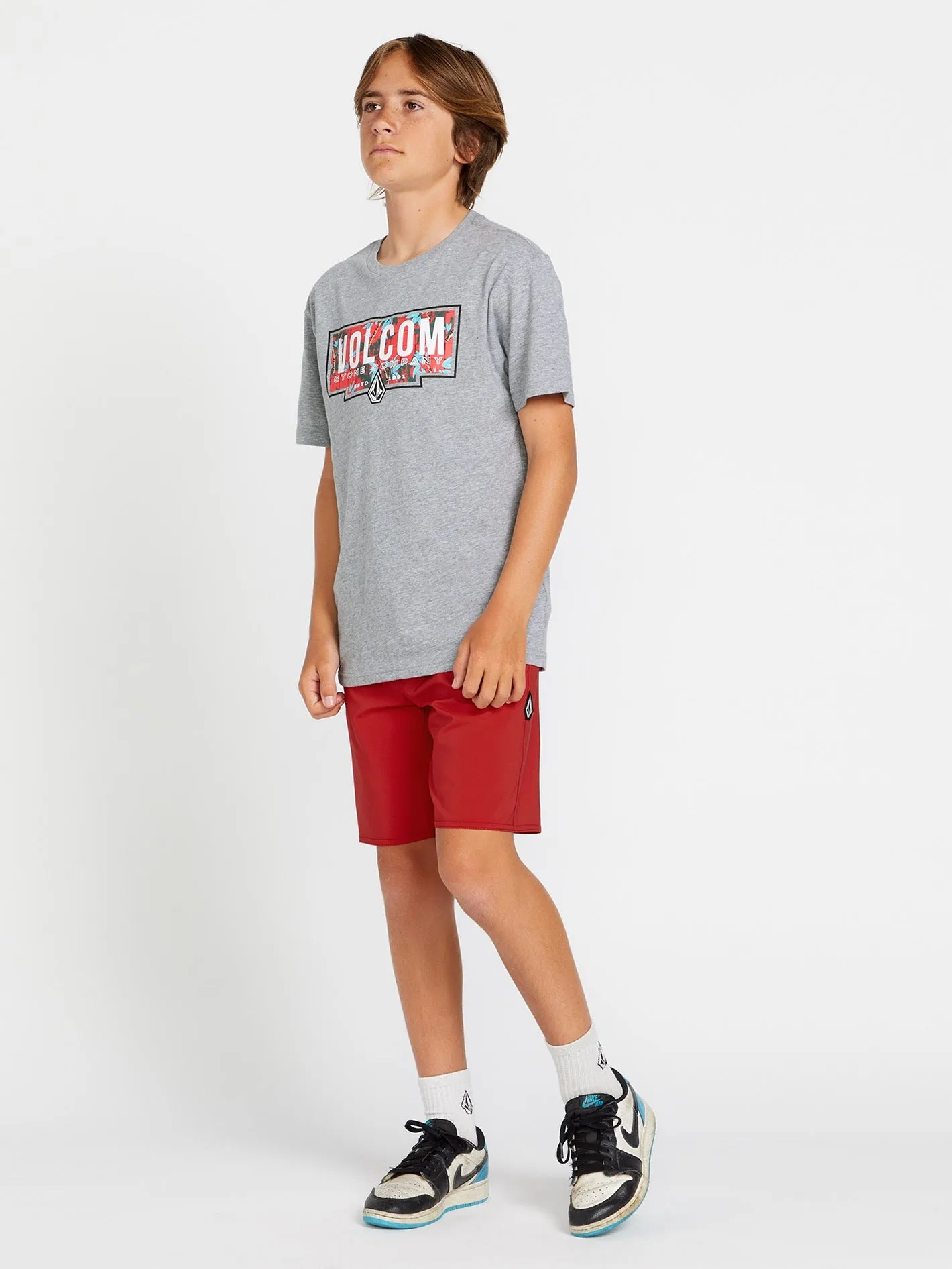 Little Boys Fill Up Short Sleeve Tee - Heather Grey