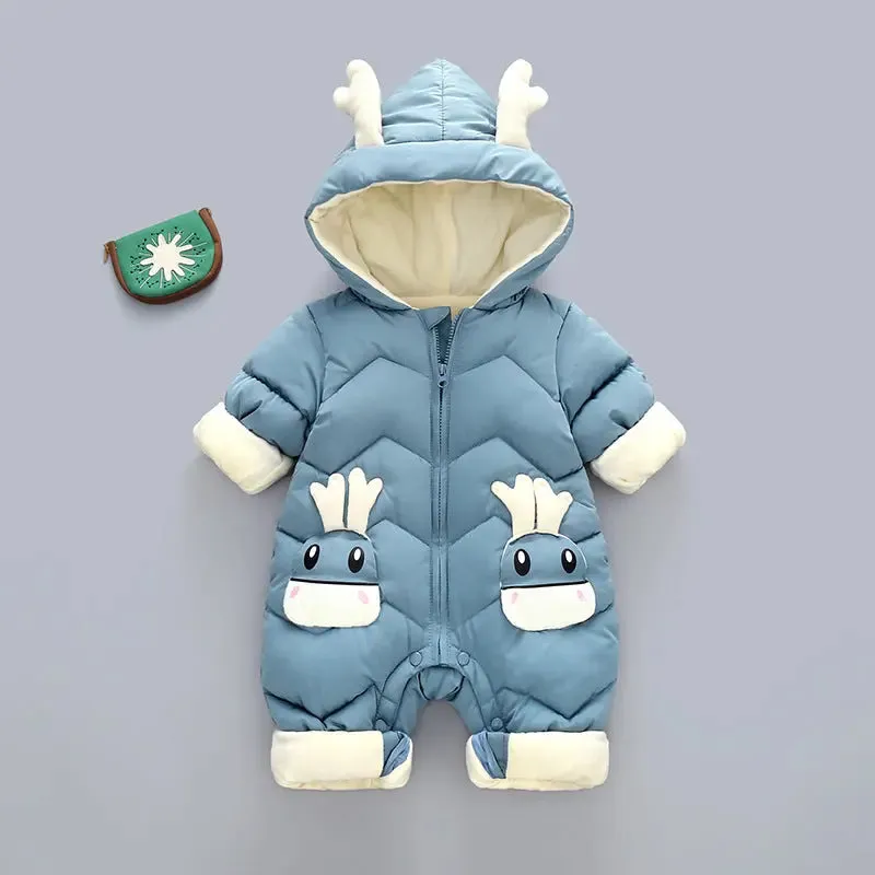 Little Gigglers World Baby Toddler Winter Warm Romper