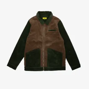 Market Color Block Corduroy Jacket Brown Green