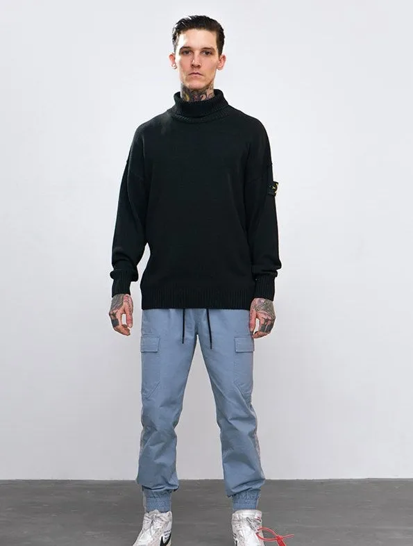 Men's Autumn/Winter Warm Soft Knitted Loose Pullover With Turtleneck