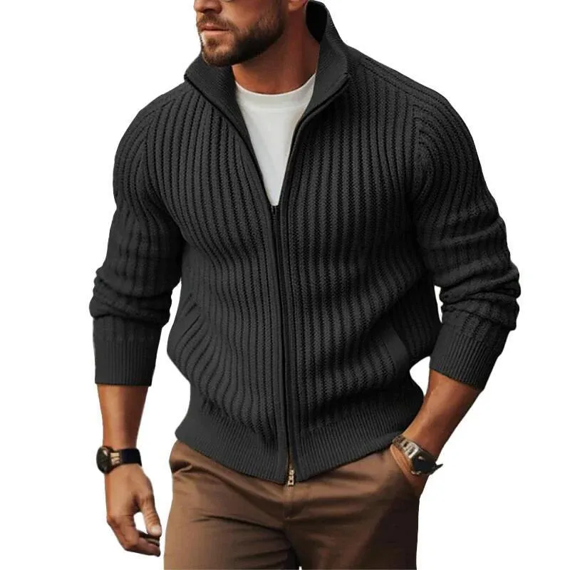 Men's Fleece-Lined Thickened Long Sleeves Sweater