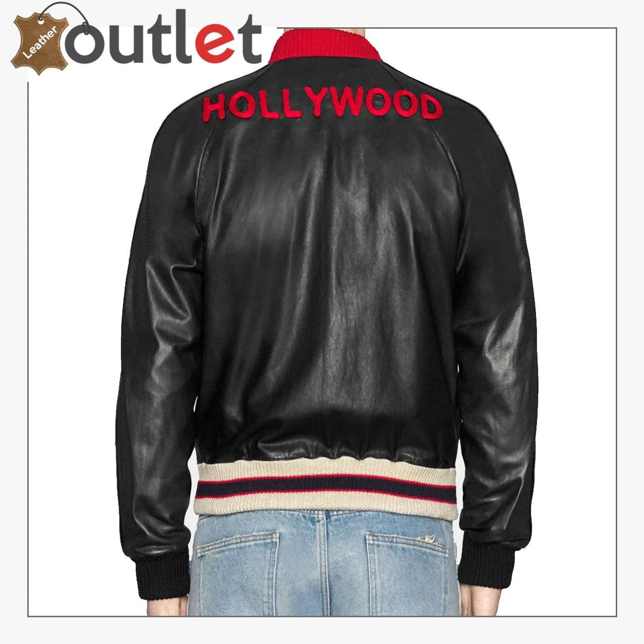 Mens Quality Leather bomber jacket