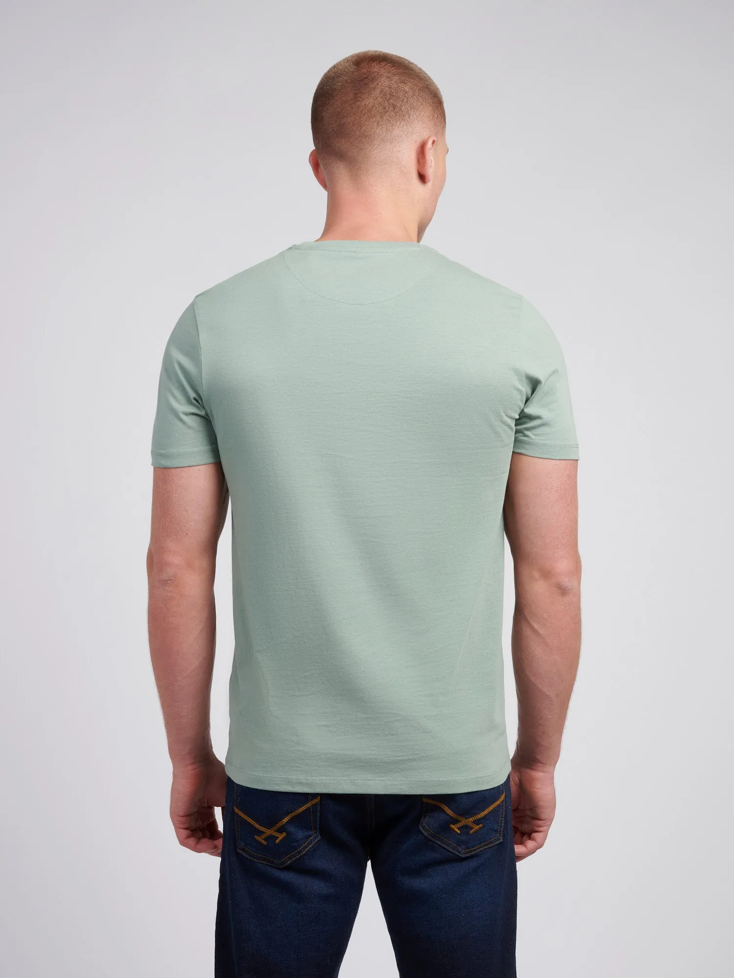 Mens Signature Arch Print T-Shirt in Chinois Green