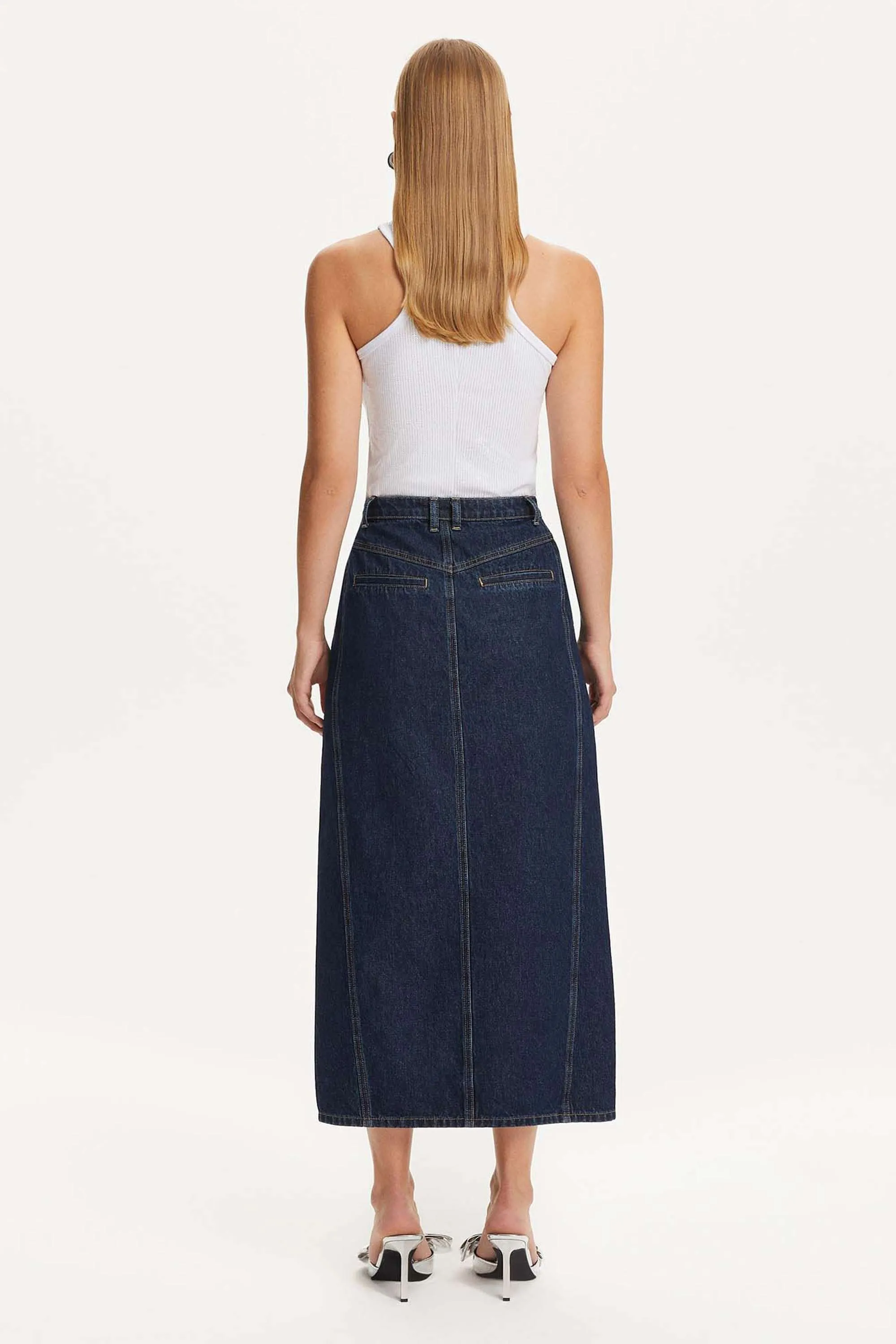 Midi Denim Skirt (Final Sale)