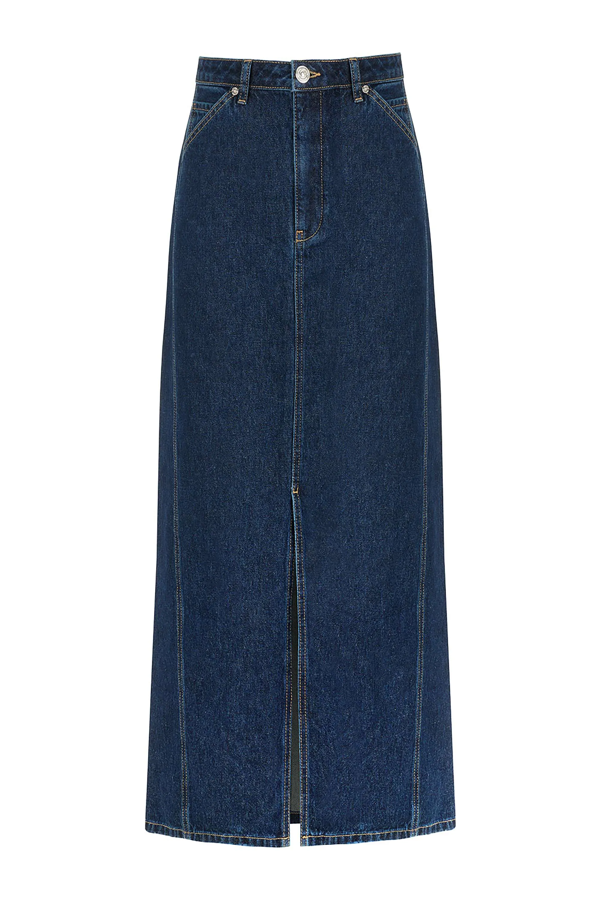 Midi Denim Skirt (Final Sale)