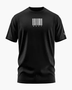 NAVY BARCODE Signature LuxeSoft Cotton T-Shirt