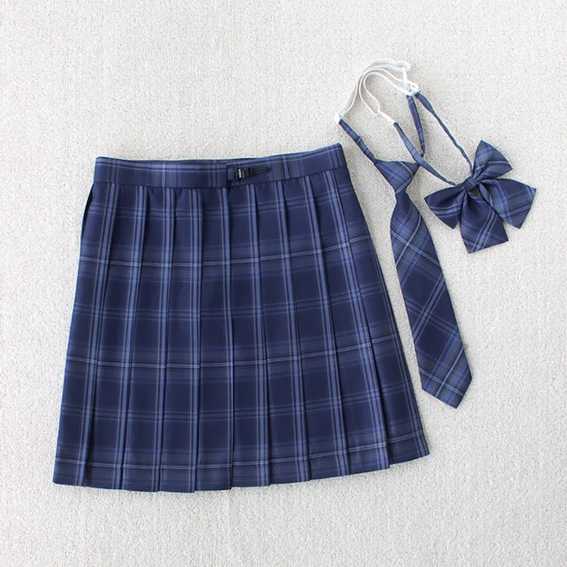 [Ocean Legend Blue] JK vintage plaid uniform skirt