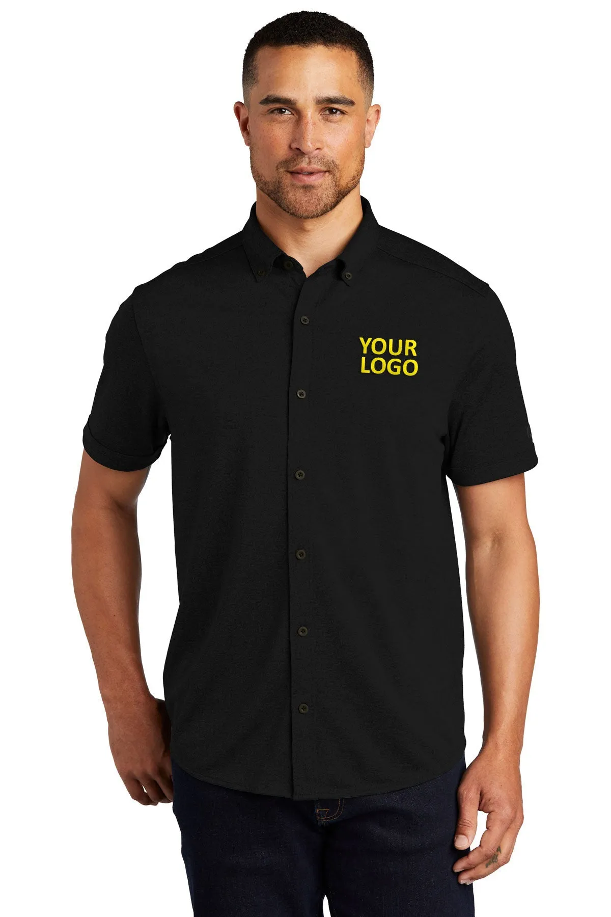 OGIO Gravitate Custom Button Down Shirts, Blacktop