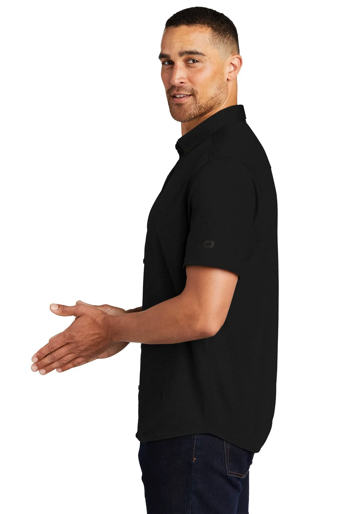 OGIO Gravitate Custom Button Down Shirts, Blacktop