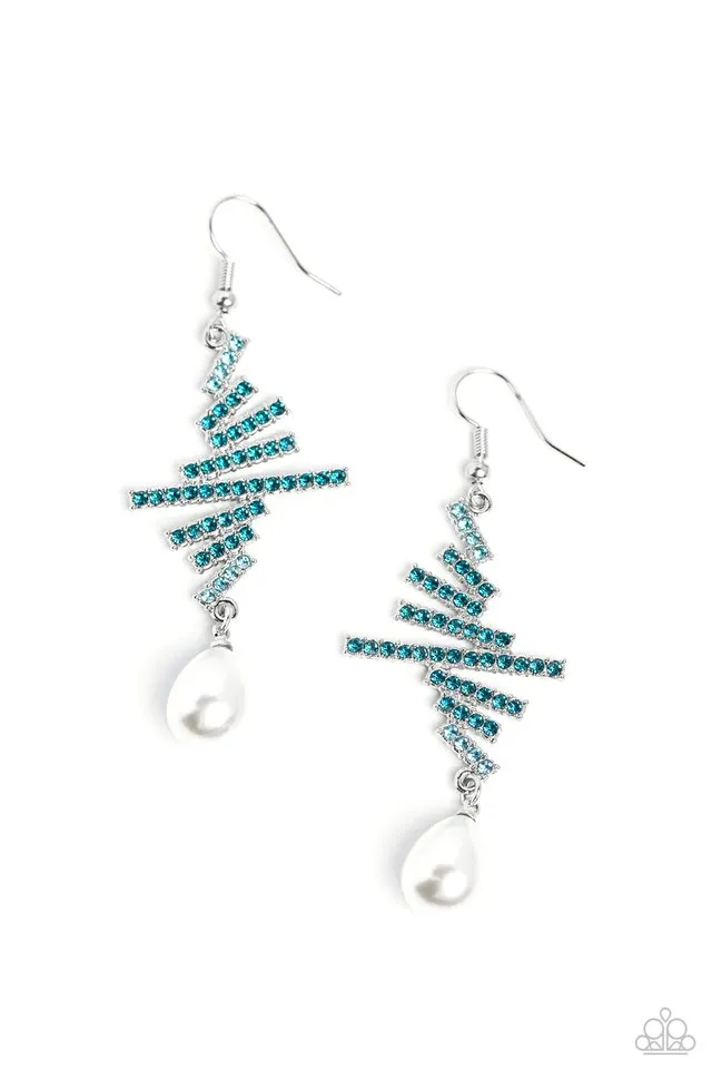 Paparazzi Earring ~ Timeless Tapestry - Blue