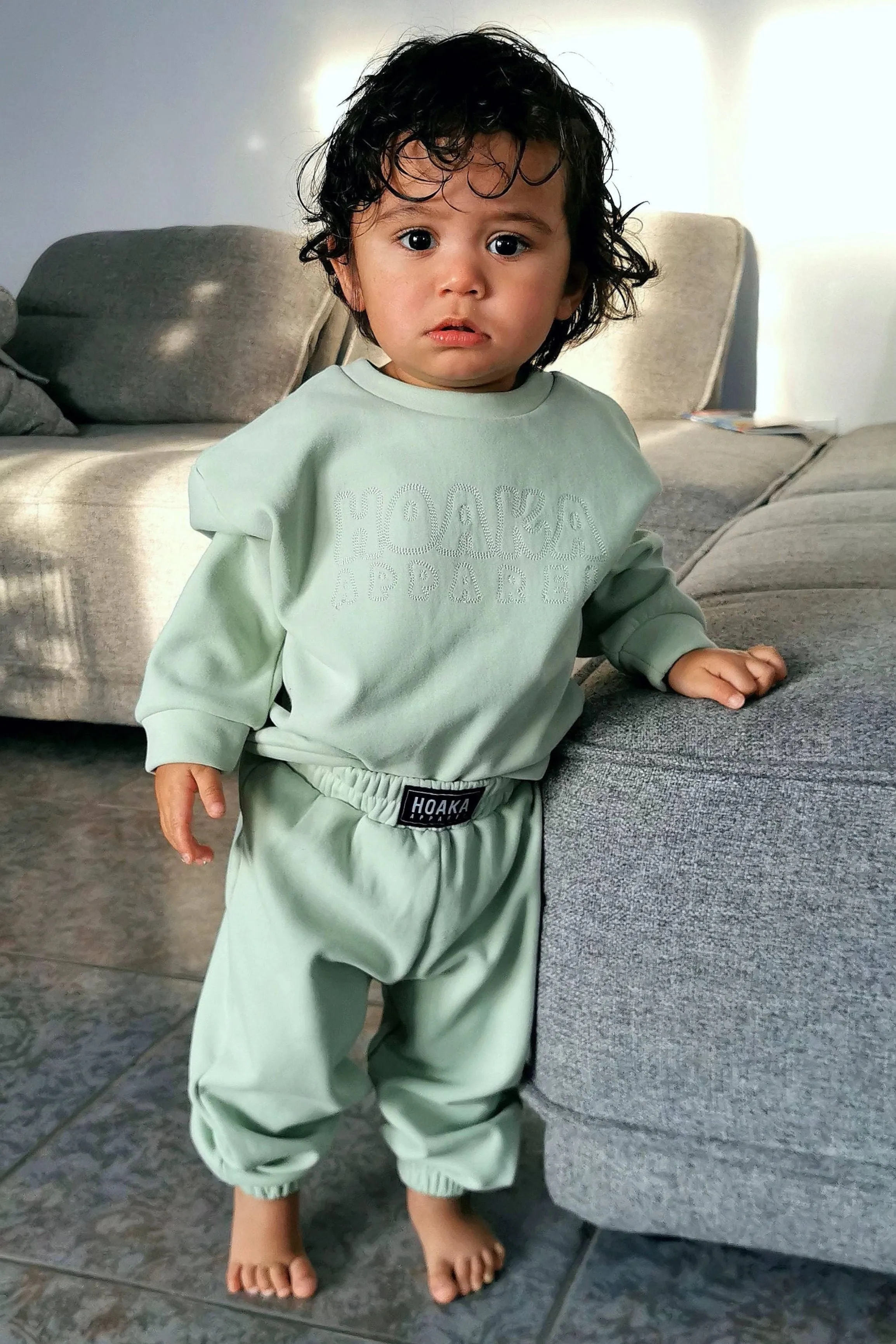 Pistachio Comfy Joggers For Baby & Kids