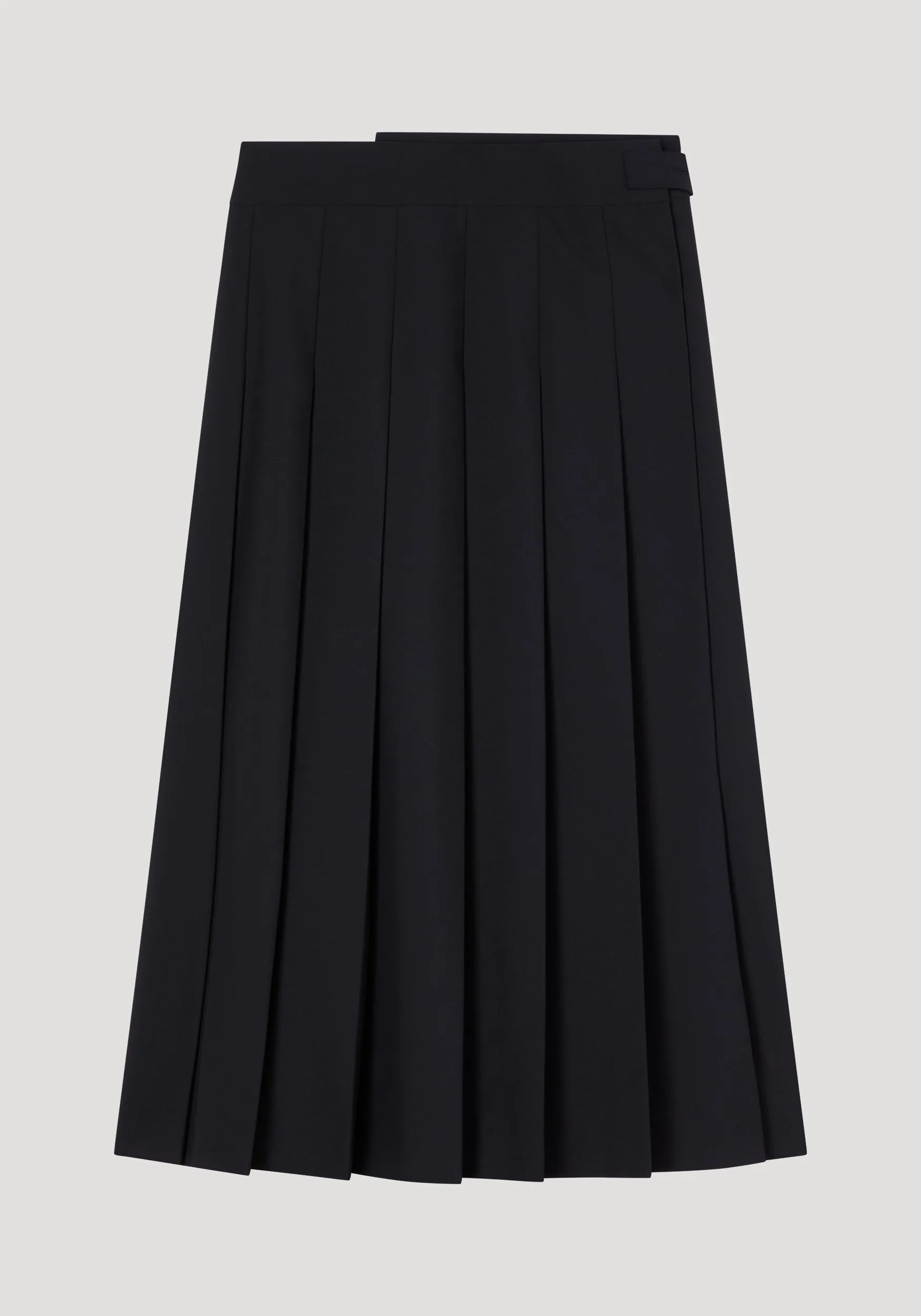 Plissé wrap skirt | black