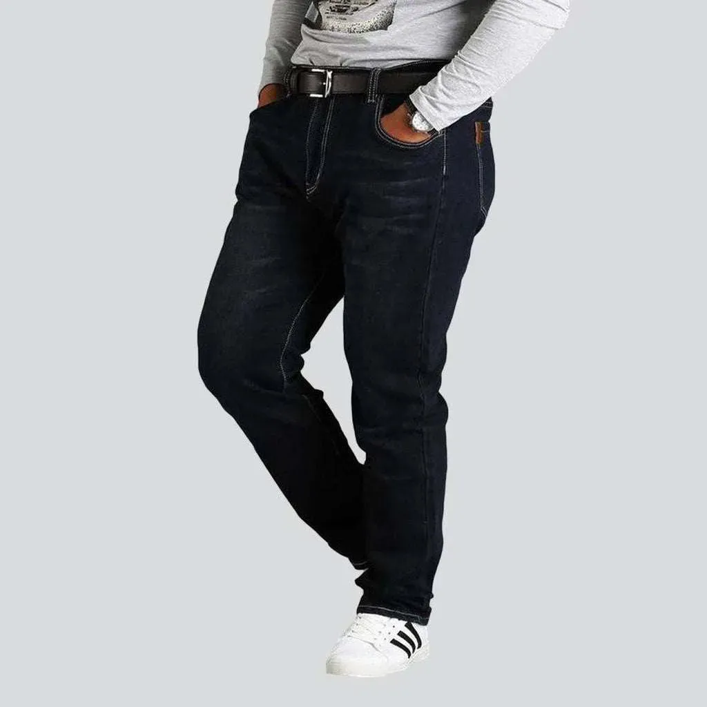 Plus size regular men's jeans