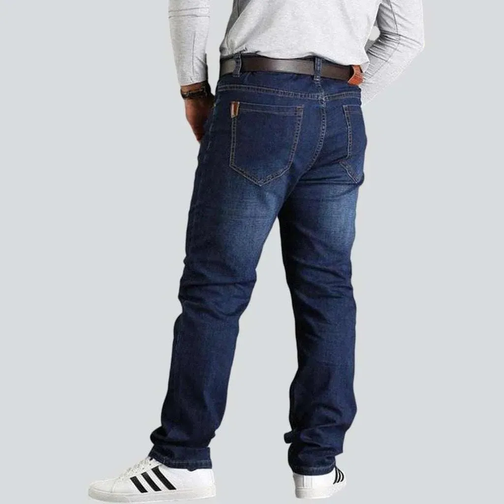 Plus size regular men's jeans