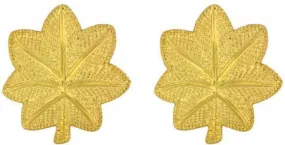 Polished - Military Major Pin-On Insignia Pair MAJ