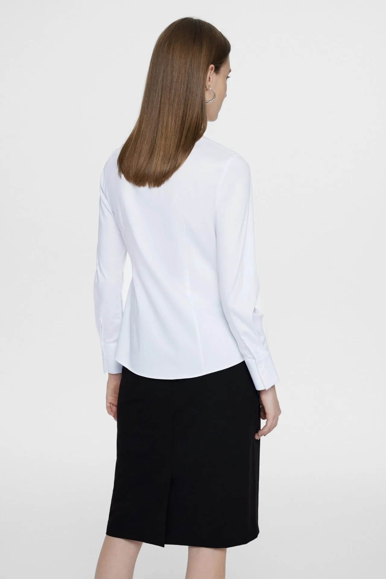 Polly Soft Touch Stretchable Twill Shirt with Detachable Tie