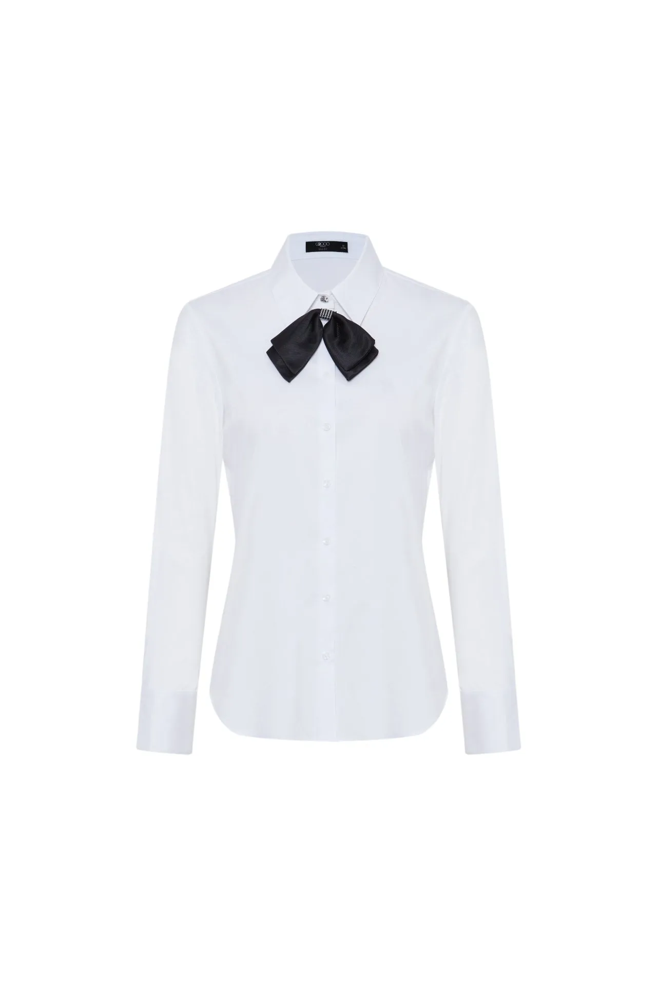 Polly Soft Touch Stretchable Twill Shirt with Detachable Tie