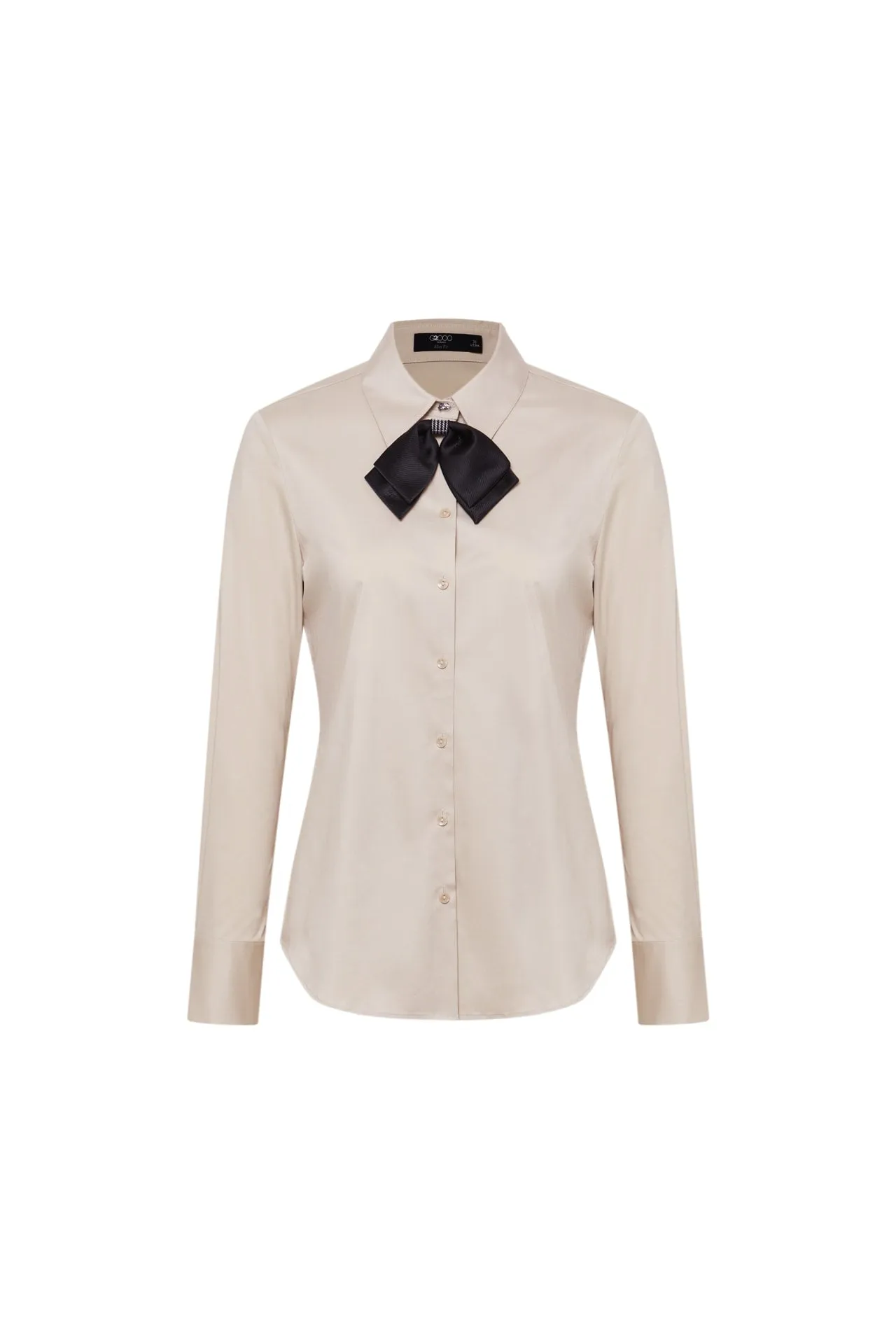 Polly Soft Touch Stretchable Twill Shirt with Detachable Tie