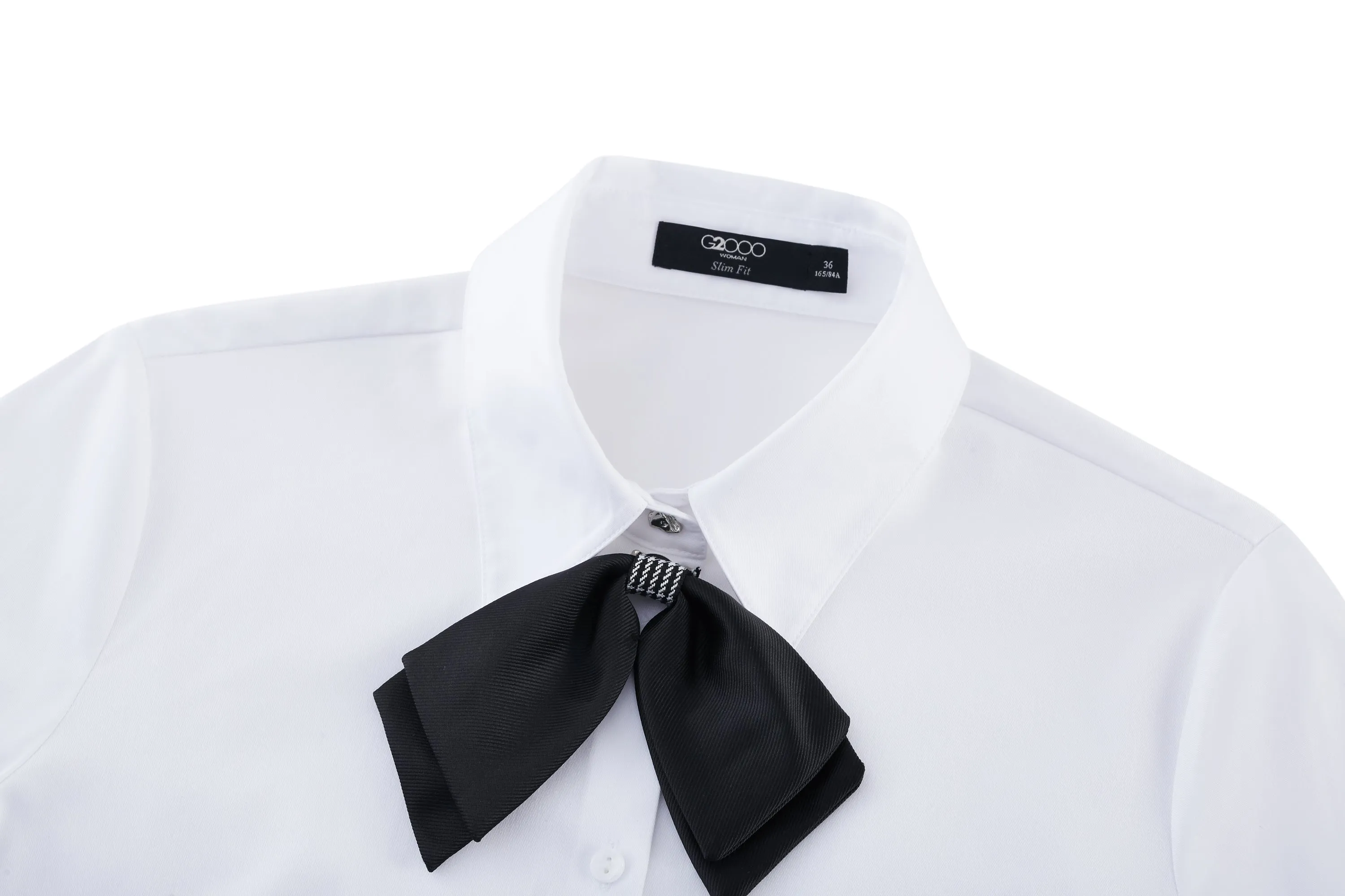 Polly Soft Touch Stretchable Twill Shirt with Detachable Tie