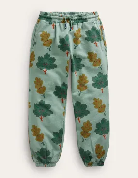 Printed Cosy Relaxed Joggers-Monster Green Trees